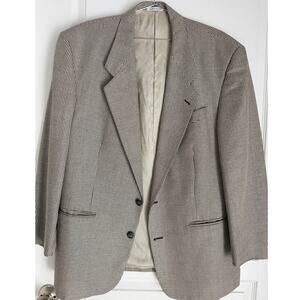 VTG Yves Saint Laurent YSL Men's Houndstooth Blazer 44R Silk Wool Dillard's Read